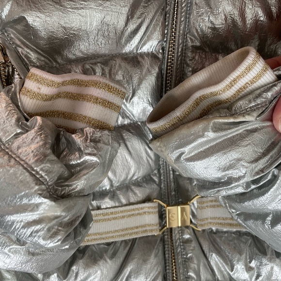 Yves Salomon Metallic Kids down jacket size 4 - Picture 5 of 12